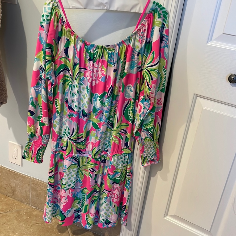 Lilly Pulitzer Lana Skort Romper size Medium 
Color:	Multi Raise The Bar